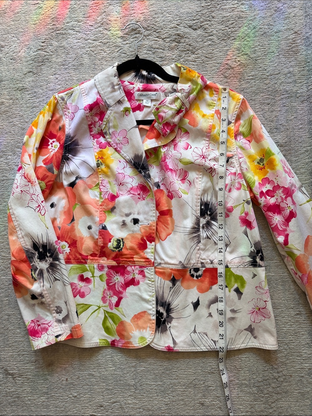 Coldwater Creek Floral Cotton Blazer